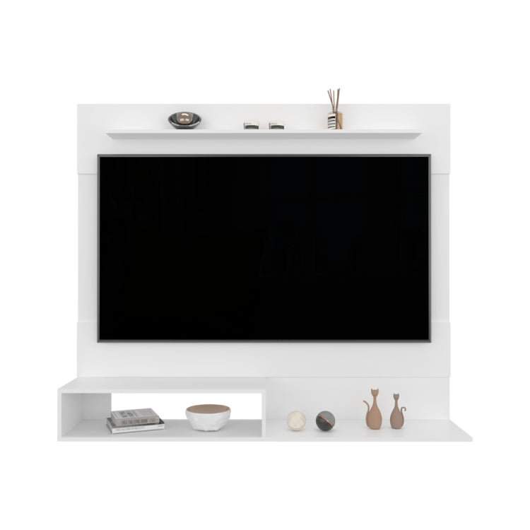 Floating Entertainment Center Albuquerque, Living Room, White