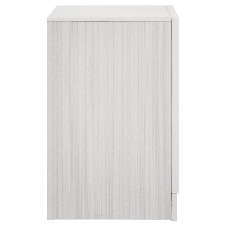 White 2 Drawer Nightstand With Hidden Jewelry Tray