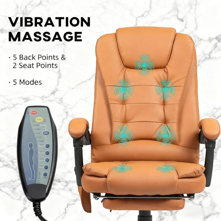Vibrating Massage Office Chair,High Back Massaging Office Desk Chair With Lumbar Support,Footrest