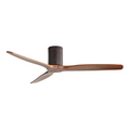 52 Inch Flush Mount With Remote Control, 3 Reversible Wood Blades Noiseless Dc Motor Without Light