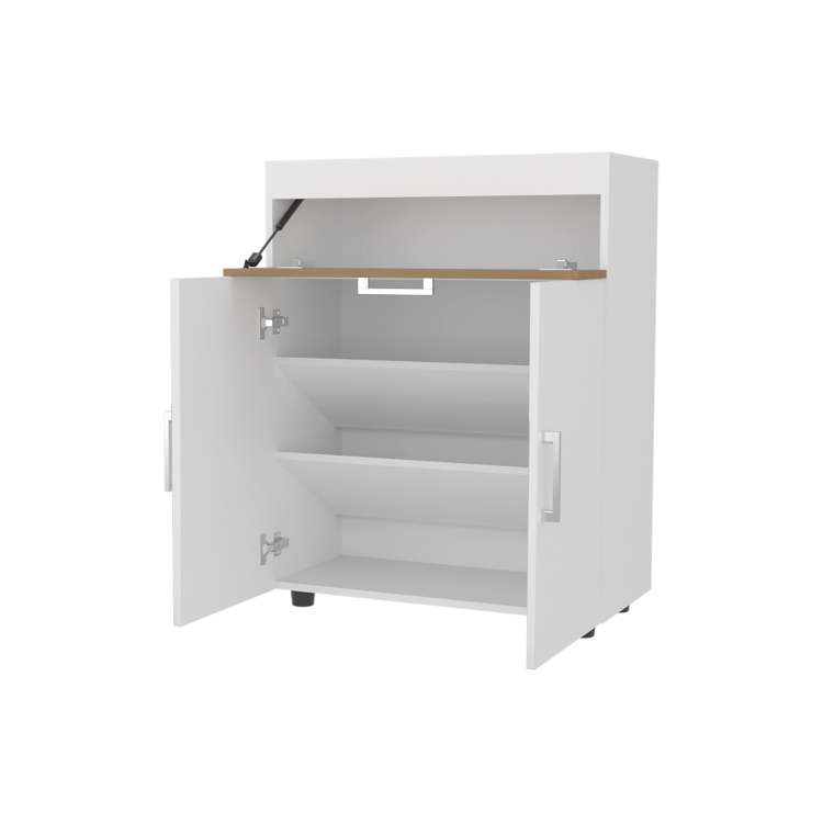 Pneumatic Lift Up Compartment Shoe Rack