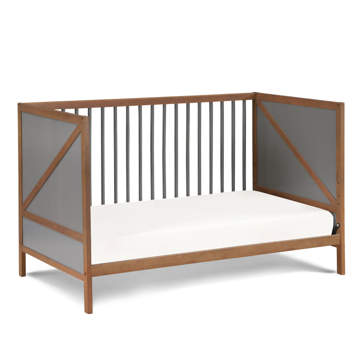Pixie Zen 3 In 1 Crib In Walnut Charcoal