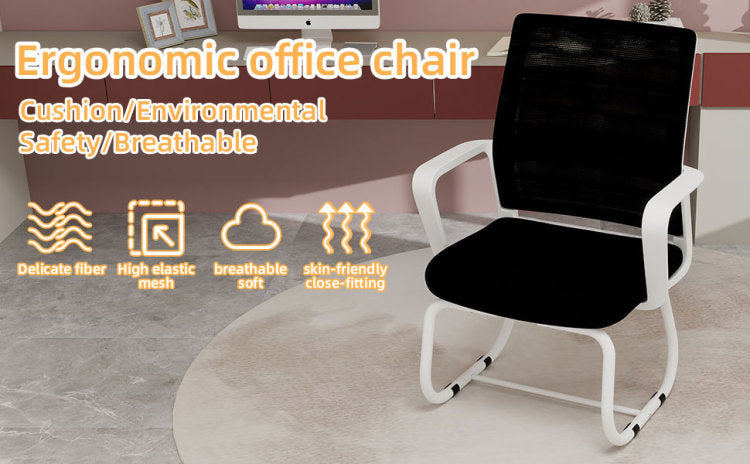Minimalist Modern Office Chair Metal Frame, Soft & Comfortable, Home & Office Use, Multiple Colors Available