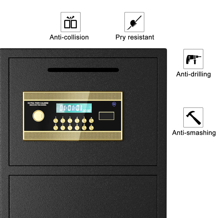 Large Double Door Coin Operated Safe,Digital Security Safe With Fireproof And Waterproof Bag,6.5 Cubic Feet Safe Box With Hidden Code Function For Home,Office And Hotel