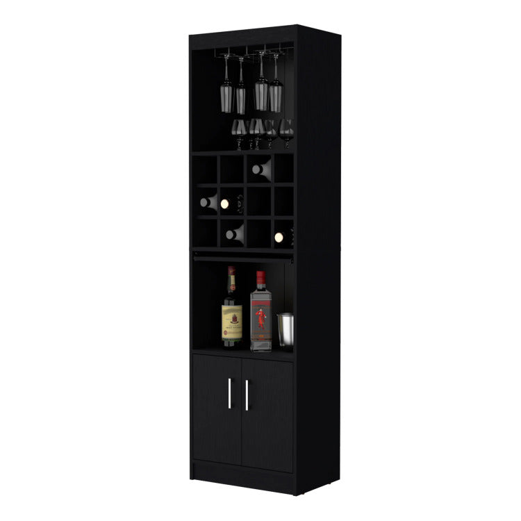 Wenge Bar Cabinet With Wine Storage