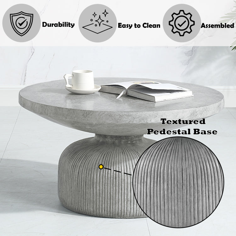Laddie Weathered Gray Finish Coffee Table