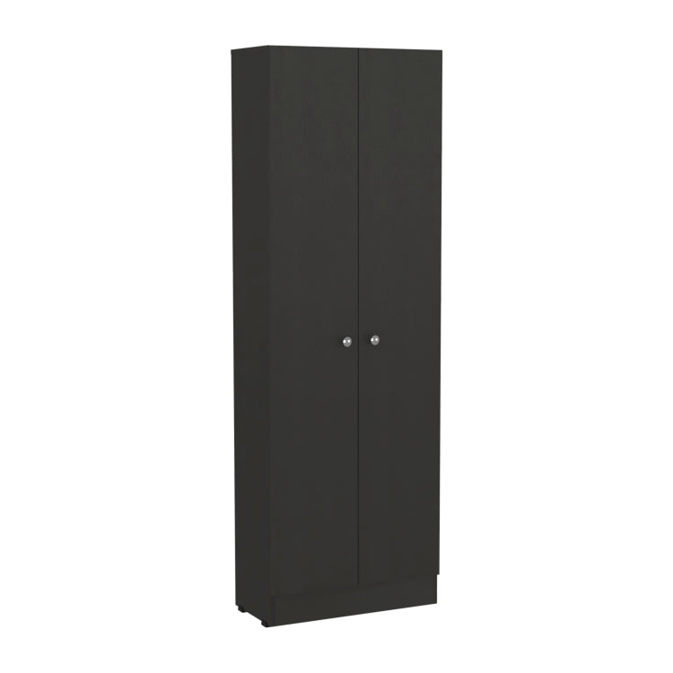 Multistorage Cabinet 71" H, Two Doors, Five Internal Shelves, Black