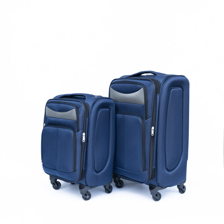 20 24 Travel Case Two Piece Suitcase Set Oxford Trolley Case Without Password Lock Universal Wheel Oxford Cloth Backpack Blue