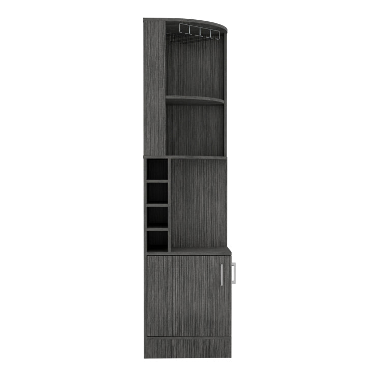 Seattle Bar Cabinet, Eight Bottle Cubbies, Two Large Open Shelves