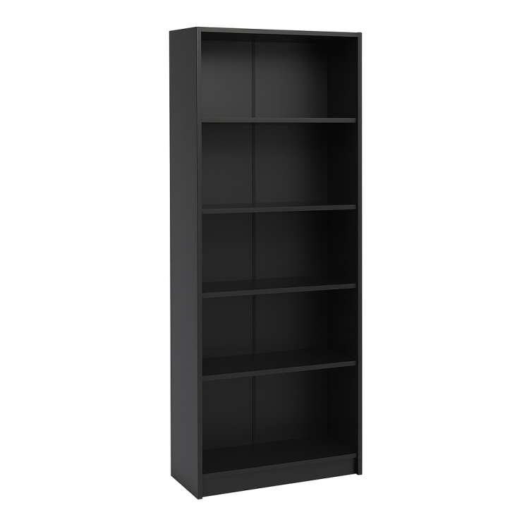 5 Tier Bookshelves Storage Cabinet Black