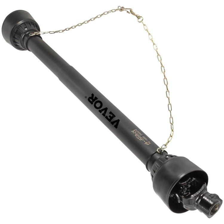 Pto Shaft 1 3 8" Pto Drive Shaft, 6 Spline End Round End Pto Driveline Shaft, Series 4 Tractor Pto Shaft, 39" 55" Brush Hog Pto Shaft, Black Pto Shaft For Bush Hog Finish Mower Rotary Cutter