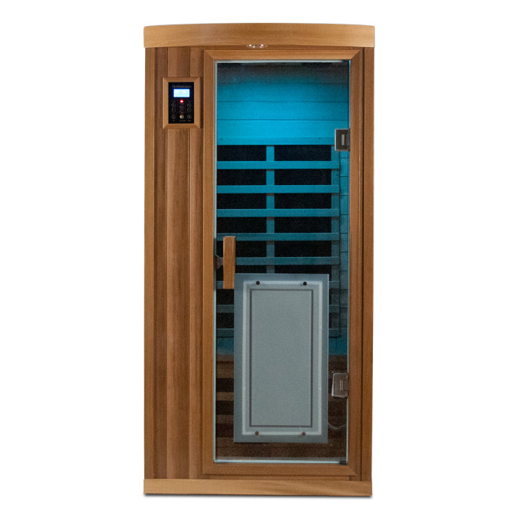 Low Emf One Person Far Infrared Red Cedar Deluxe Indoor Sauna Room