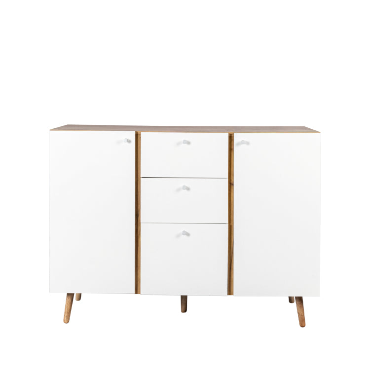 Sideboard Buffet Cabinet With 3 Drawers & 2 Doors,47.24"Buffet Cabinet With Adjustable Shelves For For Living Room Dining Room Hallway,Kitchen