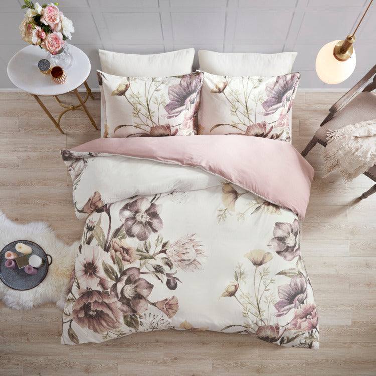 Full Queen 3 Piece Cotton Printed Duvet Cover Set