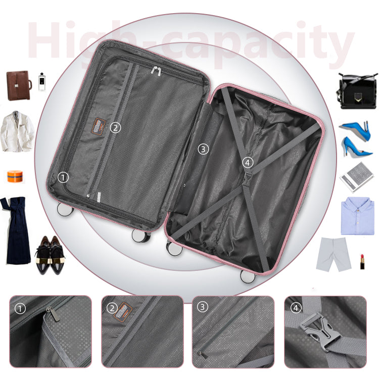 Luggage Sets 6 Piece With Duffel Bags, Hardside Expandable Suitcases With Spinner Wheels Tsa Lock, Pink