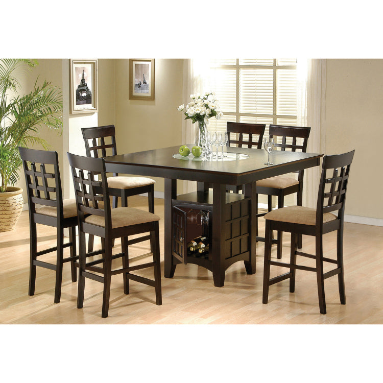 Tolland Tan And Cappuccino 7 Piece Dining Set