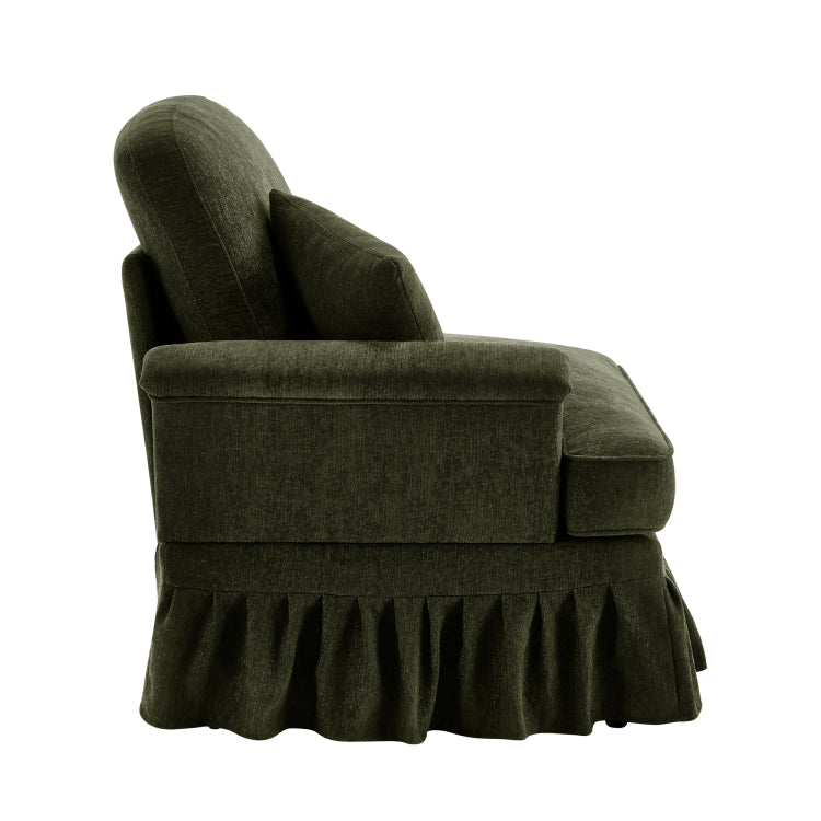 Sofa Lsf Chenille W 1 Pillow Green