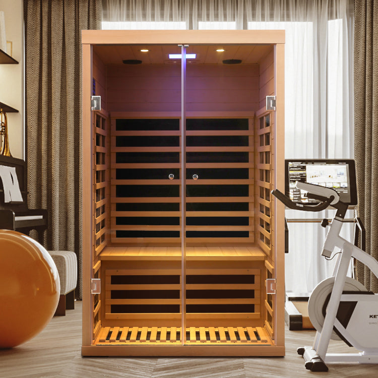 Low Emf Two Person Wide Space Hemlock Double Doors Great Glass Luxury Indoor