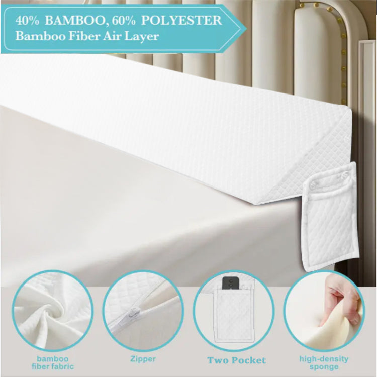 Air Layer Fabric Gap Pillow White Diamond Shaped Pocket137*24.5*15Cm