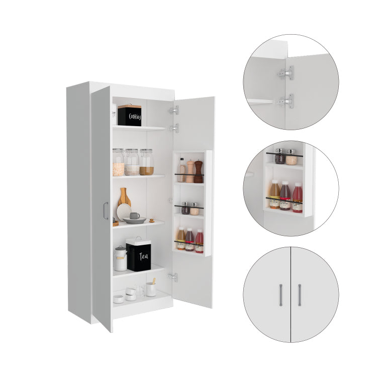 Albany,Double Door Pantry Cabinet, Five Shelves