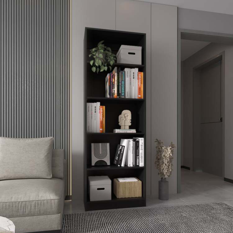 Wenge 5 Shelf Bookcase