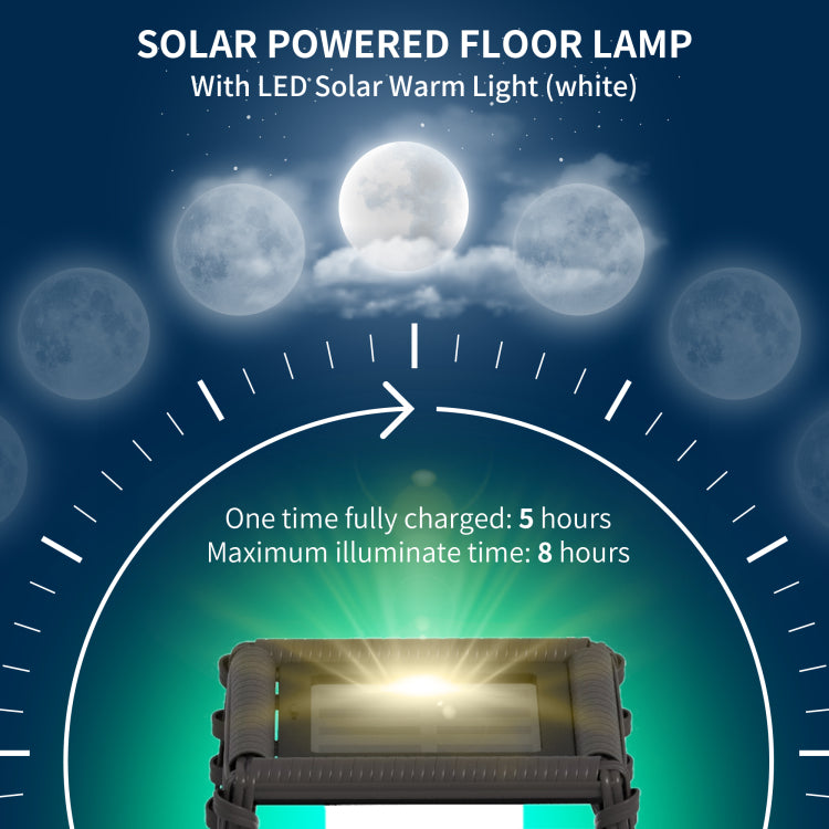 Outsunny Solar Floor Lamp, Outdoor Rattan Garden Lantern Pathway Light & Decorative Driveway Lighting With Auto On Off Led Lights For Porch, Yard, Lawn, Courtyard, Deck, Gray