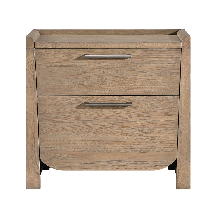 1Pc Modern Light Brown Finish Nightstand With Storage Drawers Wooden Bedroom Furniture Stunning Design