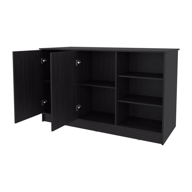 Wengue Kitchen Island With 2 Door And Open Storage