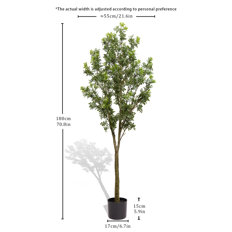 6Ft Artificial Tree Tall Lifelike Greenery Plant Realistic Faux Potted Tree With Natural Look Leaves For Indoor Home Office Living Room Bedroom Decoration ,1Pc Set