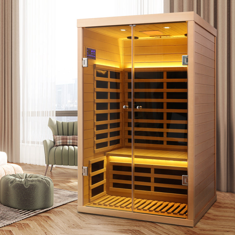 Low Emf Two Person Wide Space Hemlock Double Doors Great Glass Luxury Indoor