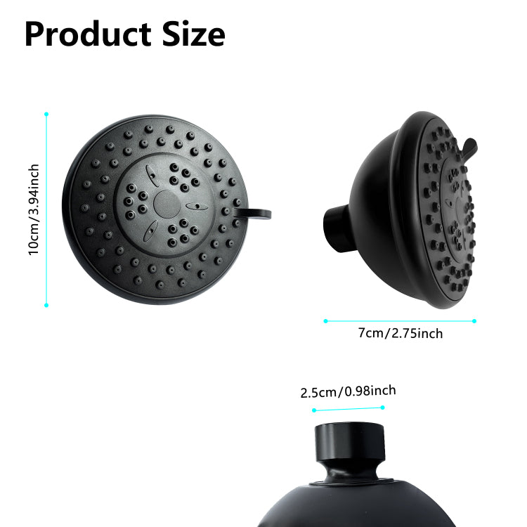 High Pressure Rain Shower Head With 3 Spray Modes, 4 Inch Fixed Bathroom Rainfall Showerhead With Adjustable Swivel Ball Joint, Bathroom Accessories
