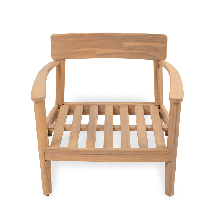 Mallorca Acacia Wood Club Chair With Seat Cushion, Set Of 1