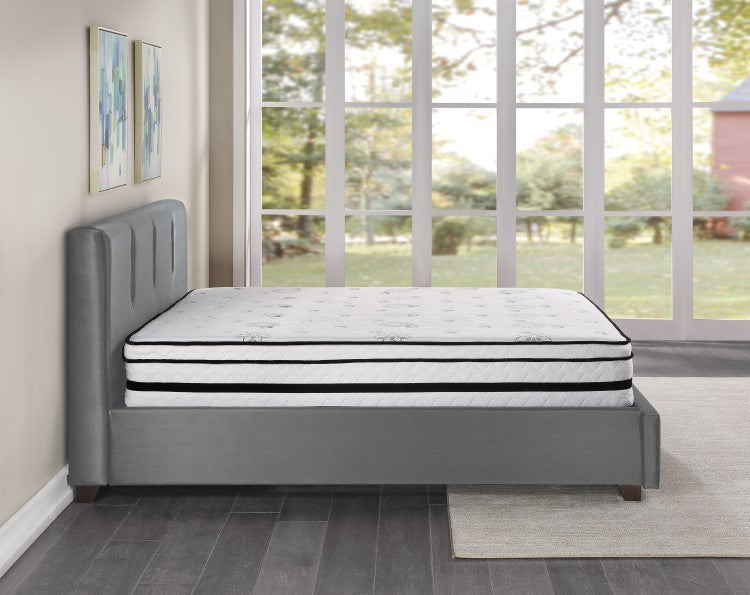 12 Inch Queen Mattress Highly Quilted Cover Hybrid Mattress, White, Plush Foam Mattress In A Box, Luxury Comfort Mattress