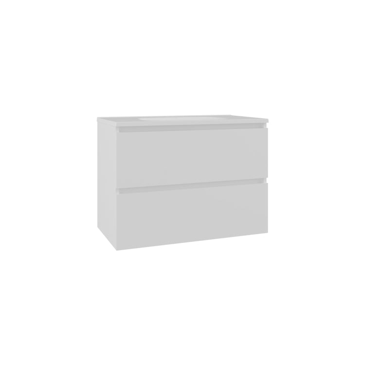 Bathroom Cabinet Opalo, With Two Shelves And Open Storage, White