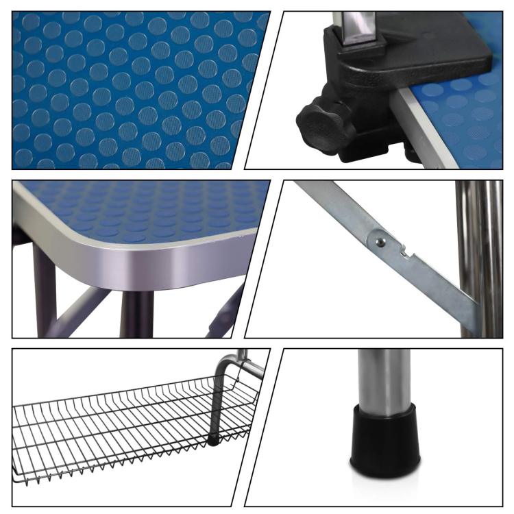 Large Size 46" Grooming Table For Pet Dog And Cat With Adjustable Arm And Clamps Large Heavy Duty Animal Grooming Table