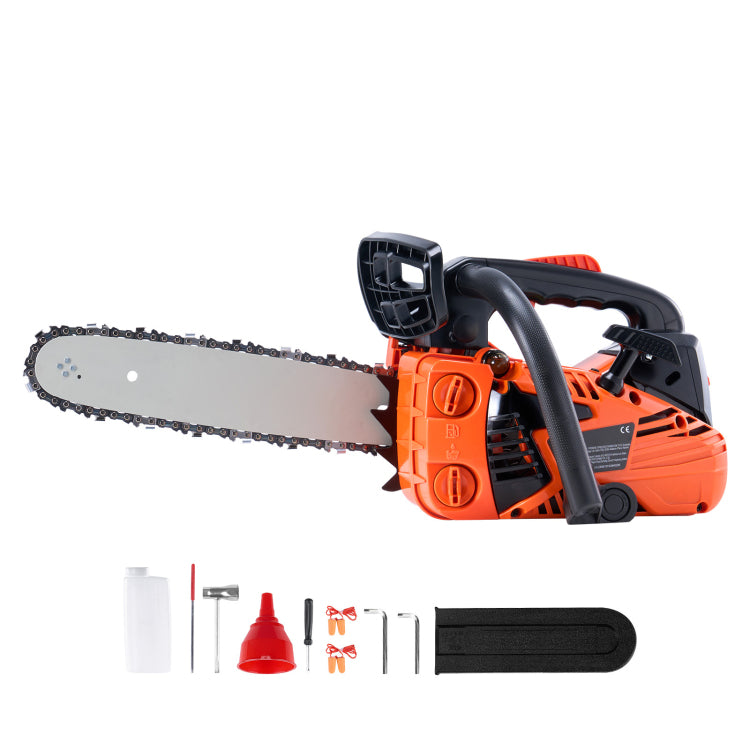 25.4Cc 12" Gasoline Chainsaw Powered Wood Cutting Engine Gas Chain Saw