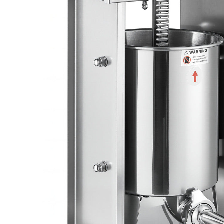Electric Sausage Stuffer, 33 Lbs 15 L Vertical Meat Stuffer, Stepless Speed Control And Foot Pedal, Stainless Steel Heavy Duty Sausage Filler With 4 Stuffing Tubes, For Commercial & Home Use