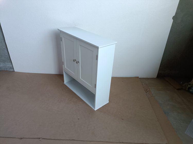 Bathroom Wall Cabinet With Door, Over Toilet Storage Cabinet With And Adjustable Shelves, 3 Tier Medicine Cabinet Wall Mounted, For Bathroom, Kitchen, Entryway, Laundry Room, White