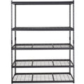 Storage Shelving Unit, 5 Tier Adjustable, 2000 Lbs Capacity, Heavy Duty Garage Shelves Metal Organizer Wire Rack, Black, 60" L X 24" W X 78" H For Kitchen Pantry Basement Bathroom Laundry Closet