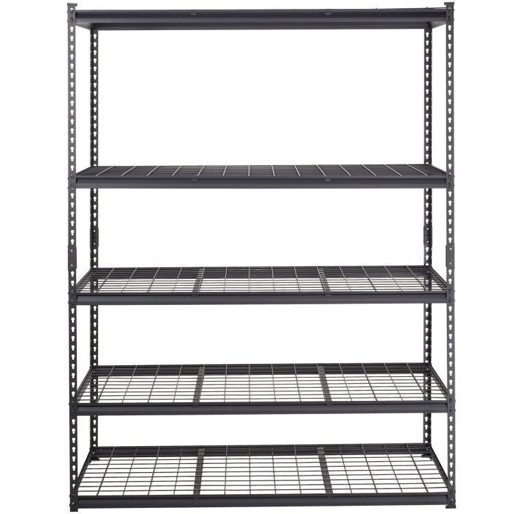 Storage Shelving Unit, 5 Tier Adjustable, 2000 Lbs Capacity, Heavy Duty Garage Shelves Metal Organizer Wire Rack, Black, 60" L X 24" W X 78" H For Kitchen Pantry Basement Bathroom Laundry Closet