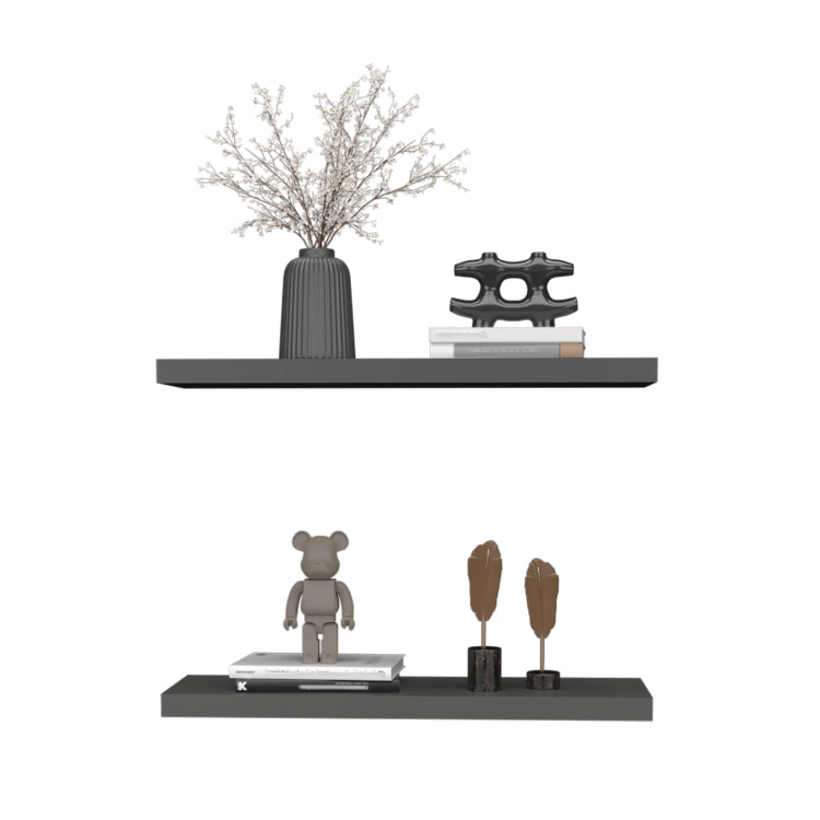 Floating Shelves 1.50" H, 2 Shelves, Matt Gray