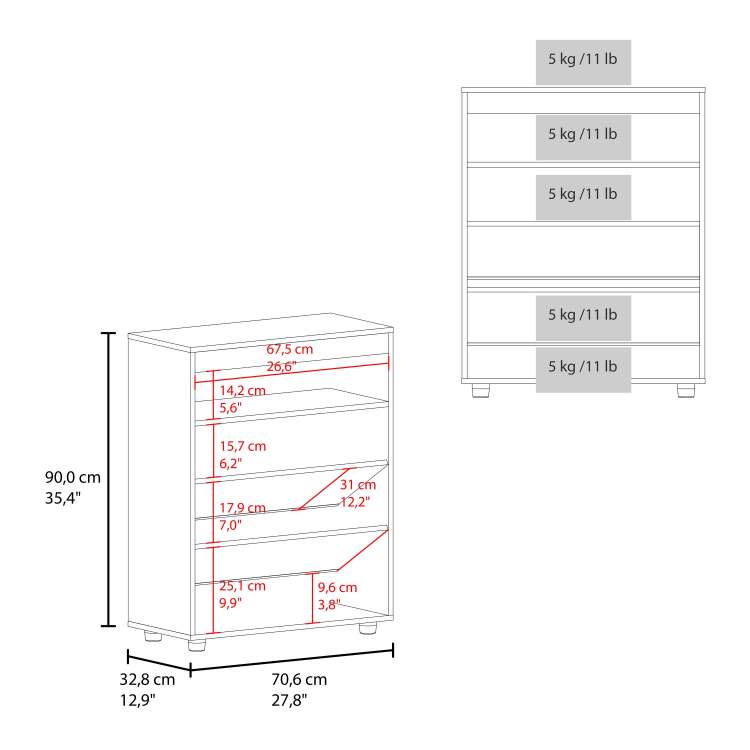 Pneumatic Lift Up Compartment Shoe Rack