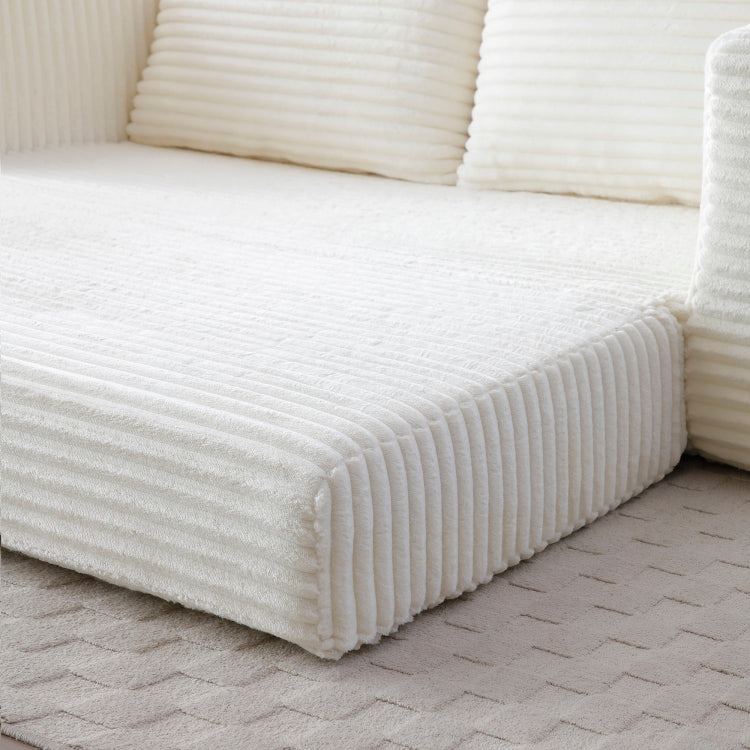 Memory Foam Cloud Loveseat Sofa, 2 In 1 Convertible Folding Couch Bed, No Assembly Compressed Corduroy Floor Lounge Sofa For Apartment Office Bedroom Living Room