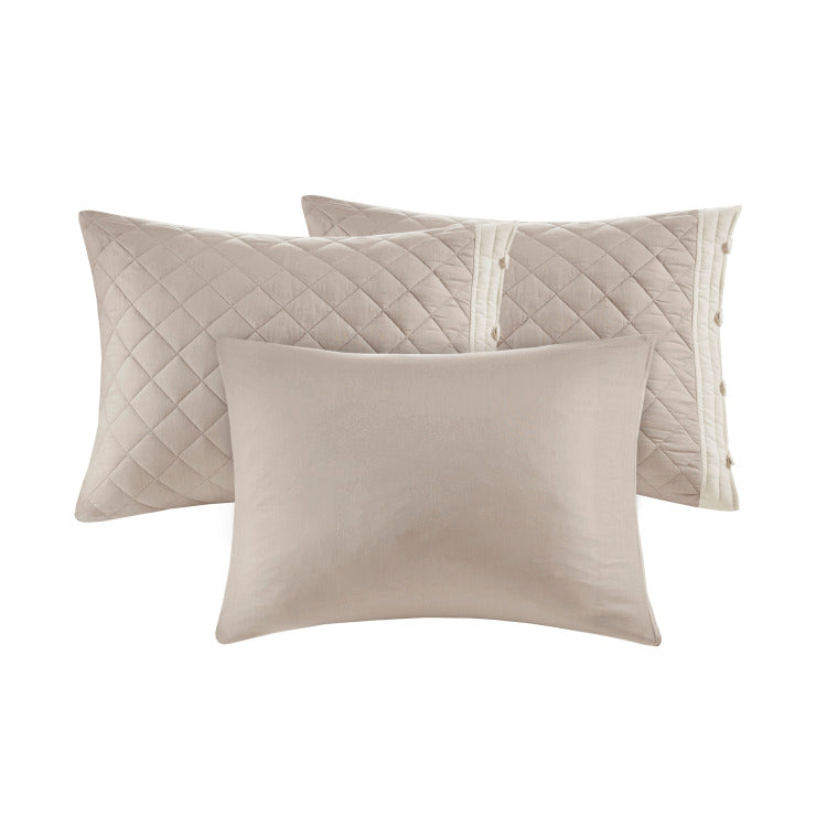 6 Piece Cotton Daybed Cover Set Khaki Daybed