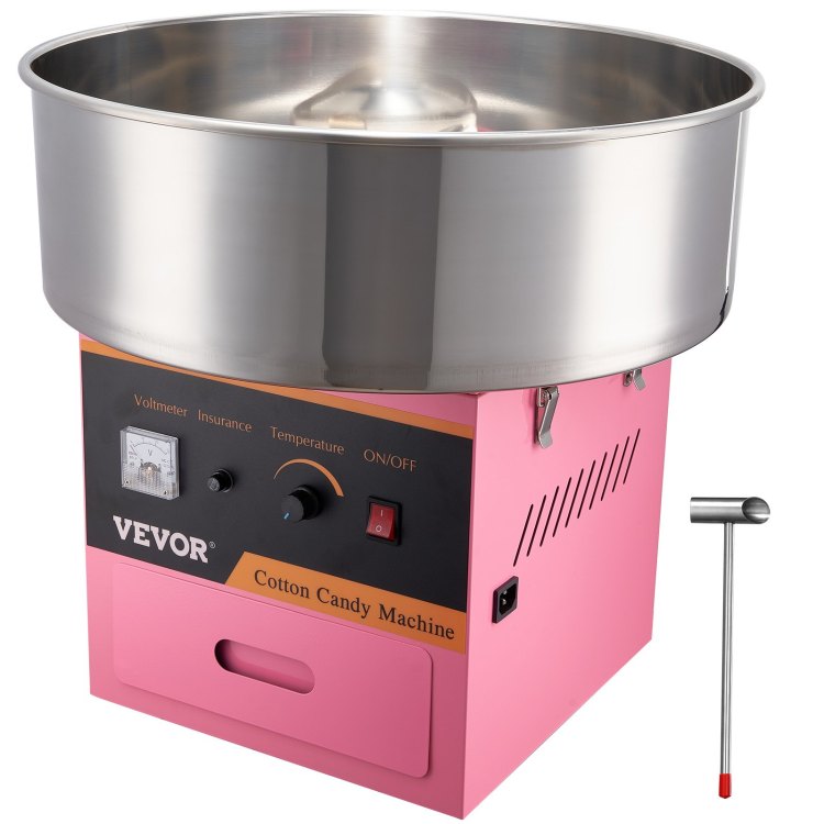 Electric Cotton Candy Machine, 1000W Candy Floss Maker, Commercial Cotton Candy Machine With Stainless Steel Bowl, Sugar Scoop, And Drawer, Perfect For Home Kids Birthday, Family Party Pink