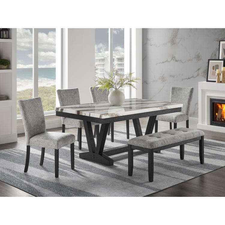Panda Marble Black And White Dining Table