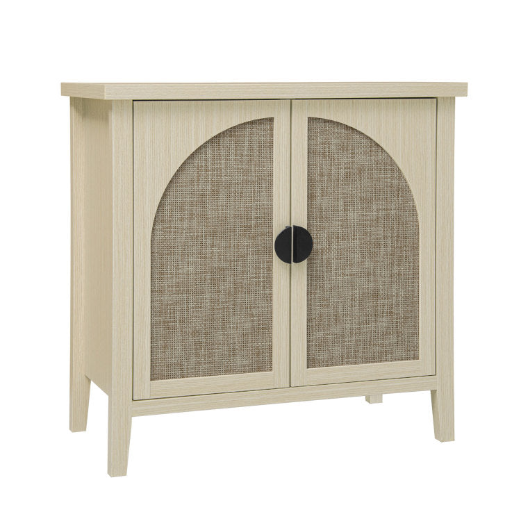 Rattan 2 Door Cabinet, Suitable For Bedroom, Living Room, Study