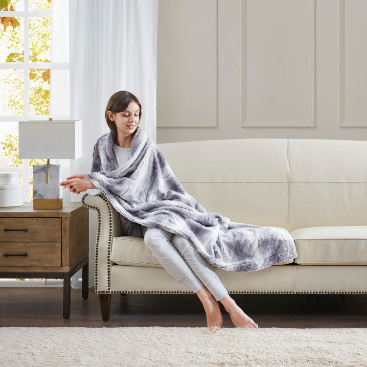 1Pc 50X60" Faux Fur Throw