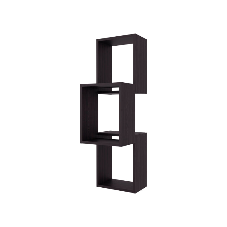 Seyner 3 Cube Wall Shelf, Open Storage And Display Shelves For Living Room Decor Or Office Decor, Black