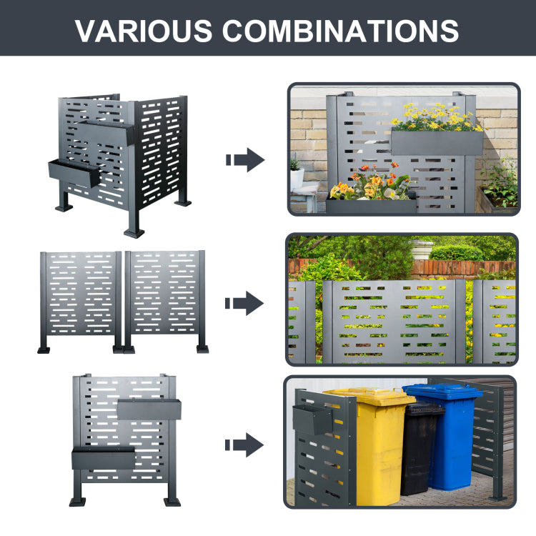 3Ftx3Ft Air Conditioner Fence For Outdoor Units,Metal Privacy Fence Cover, Perfect To Conceal Air Conditioning Units